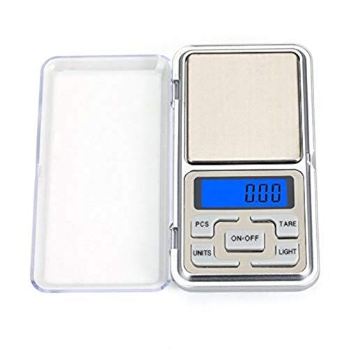 EUROXANTY digitale weegschaal | 0,01 g - 200 g | keukenweegschaal en sieraden | platform van roestvrij staal | LCD-display | speciaal voor tassen | LED-verlichting