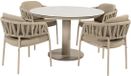 4 Seasons Outdoor Calma Sarah dining tuinset 120xH75 cm rond 5 delig keramiek latte Taste