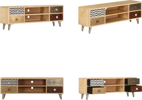 VidaXL TV-meubel 120x30x40 cm massief mangohout