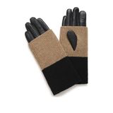 ICHI IAMADISON leren handschoenen zwart/bruin