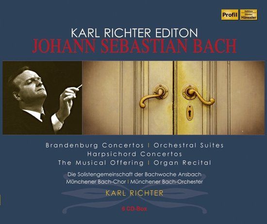 Outhere J.S. Bach: Brandenburg Concertos | Orchestral Suites | Harpsichord Concertos | The Musical Offering | Organ Recital (6 CD) - Münchener Bach-Orchester, Münchener Bach-Chor, Karl Richter