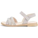 Gabor - Femme - Sandale plate - Suède - Avec pierres décoratives - Velcro - Printemps/Été 2026