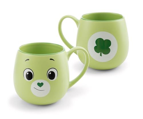 62827 Mok Geluksbeertje, 400 ml, 8 x 9 cm, groen, hoogwaardige porseleinen mok, liefdevol vormgegeven, schattig accessoire voor keuken, kantoor en thuis
