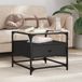 Maison Exclusive - Table basse avec plateau en verre, noir, 50x50x45 cm, acier