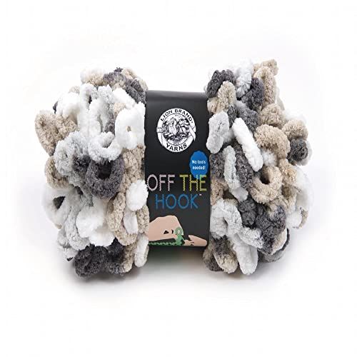 Lion Brand Off the Hook Bulky Yarn - Snowy Cosmo - 1 Ball