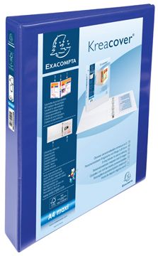 Exacompta Kreacover ringmap - blauw - 4 ringen - 25 mm