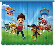 AG Design Paw Patrol onder water, gordijnen voor kinderkamer, 2 delen, meerkleurig, 180 x 160 cm