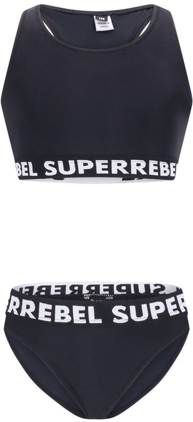 SuperRebel Carmel tanktop bikini - Zwart - Maat 128
