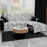 PETTI Artigiani Italiani - Hoekbank, bankovertrek met schiereiland, 3-zitsbankhoes met eiland rechts, bankovertrek met chaise longue, jungle, 100% Made in Italy