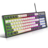 ZIYOU LANG Bedrade RGB Gaming Toetsenbord - 96Key - 26Key Anti-ghosting - Rainbow LED - Zwart