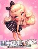 Cute Rockabilly Girls Coloring Book