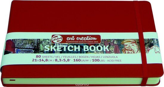 Talens Art Creation Schetsboek - Rood - 14,8x21 cm - 140 grams