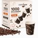 COFFISANO Wegwerpkoffiebekers van papier, 75 ml, 1000 stuks
