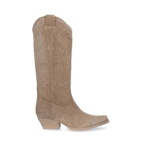 Sacha Sacha suède cowboylaarzen beige