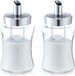 Zeller 2x Suikerstrooiers van glas/metaal 175 ml
