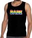 Bellatio Decorations Shoppartners Bv Gay Pride Babe Tanktop/Mouwloos Shirt - Zwart Regenboog Singlet voor Heren - Gay Pride XXL