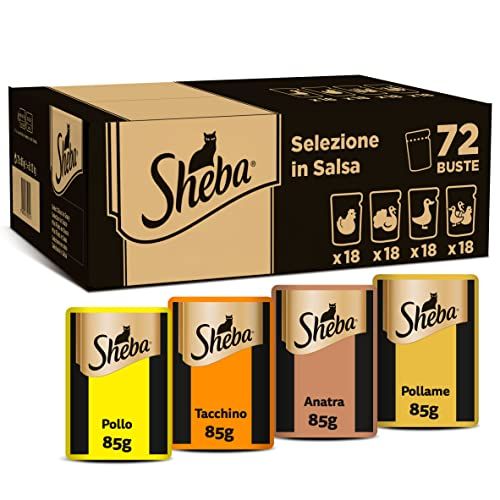 Sheba Mini Filets - Kattenvoer in saus - Gevogelte - maaltijdzakjes 72 x 85 g