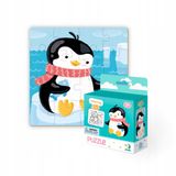 Dodo Puzzel 16 Stukken Pinguïn + Kleurboek