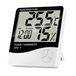 Hygrometer, EUROXANTY Digitale hygrometer, thermometer-hygrometer voor binnen, binnenmeter met geheugen voor maximale en minimale waarden, digitale hygrometer met klok en alarm