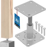 KOTARBAU® Paalhouder, Gegalvaniseerd Staal, 110 x 110 mm, Zilver