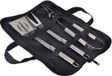 Set d'ustensiles de barbecue - Accessoires de barbecue en acier inoxydable - 3 pièces - avec mallette de transport