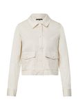 Comma - Dames - Lichtgewicht jack van katoenmix - Beige - Maat 42