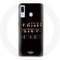 Maniacase Hoesje voor Samsung Galaxy A20 Stranger Things Poster Friends Don't Lie Merry Christmas