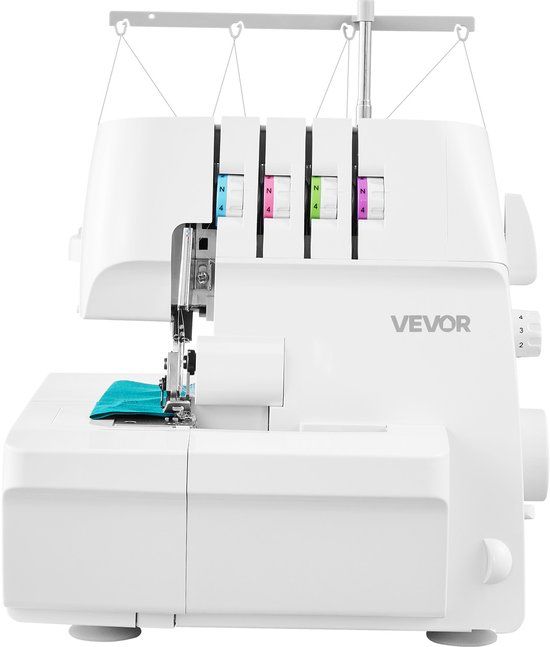 VEVOR Overlock Naaimachine, 1250 Steken Per Minuut, Wit