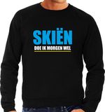 Bellatio Decorations Shoppartners Bv Foute Apres ski trui - Skien doe ik morgen wel - zwart - heren - Wintersport sweater - S