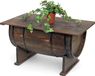 DanDiBo Table basse salon design vintage divisible fût de vin modèle 5084-H 80 cm bois table d'appoint casier à vin fût bar