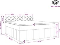 vidaXL Boxspringbed met