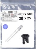 Quadrios 25O221 LED-assortiment Blauw Rond 3 mm 2500 mcd 20 mA 3.0 V