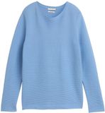 Tom Tailor Tricot pull en coton biologique - Taille XXL - bleu fjord clair