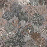 ARCHITECTS PAPER DOODLE DESIGN BOMEN BEHANG | Retro - grijs beige oranje - Floral Impression