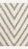 Safavieh Kenya KNY901 tapijt voor binnen, rechthoekig, handgemaakt, voor woonkamer, slaapkamer of elk interieur, 152 x 244 cm, zwart/ivoorkleurig