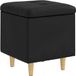 vidaXL Pouf de rangement, Noir, 40 x 40 x 45 cm, Similicuir