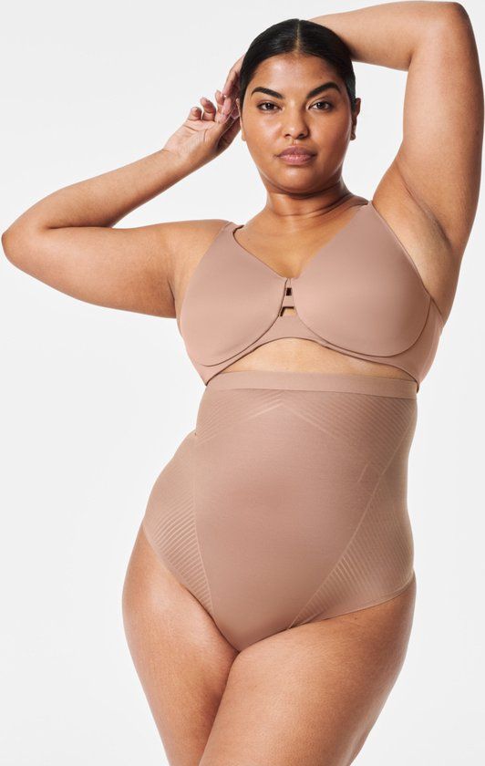 Thinstincts 2.0 High-Waisted Thong - Dark Nude - S