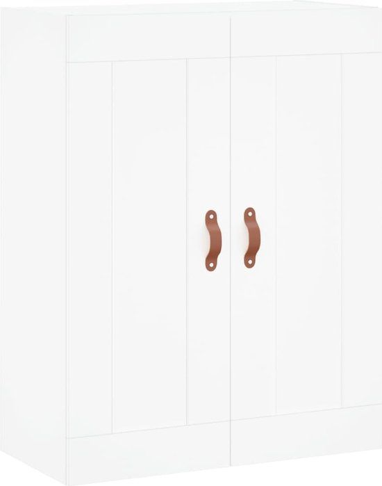 vidaXL Wandkast - 69,5x34x90 cm - Bewerkt Hout - Wit