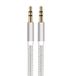 Kabel Huawei Kabel jack/metaal voor Huawei P Smart 2019 Smartphone auto muziek audio dual jack plug 3,5 mm universeel (zilver)