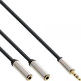 InLine Premium 3,5mm Jack stereo audio splitter - 1 meter