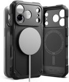 Ringke Rugged Gear Magnetic - Hoesje Geschikt voor Apple iPhone 17 Pro - Back Cover Compatibel met MagSafe / Qi2 - Shockproof TPU - Zwart