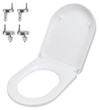Merkloos D-vormige Softclose Toiletbril met Eenvoudige Montage