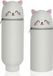 Veftsvy Crayon, 2-en-1 étui en silicone, étui souple en silicone avec fermeture éclair, étui et porte-stylos dessin animé pour garçons et filles (chat gris)