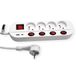 ROLINE 4-voudige stekkerdoos met schakelaar, UTE versie, USB-oplader A+C, 3 m