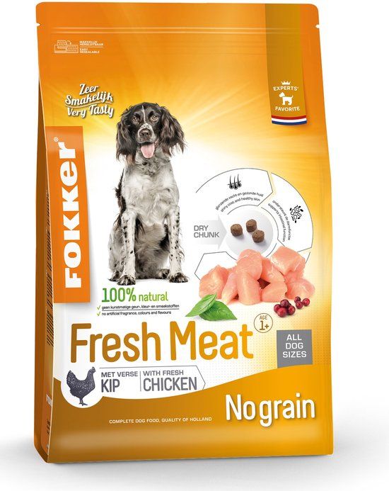 Fokker Plus Fresh Meat Kip&Aardappel - Hondenvoer - 13 kg