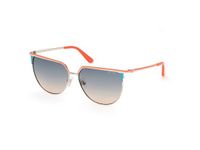 Guess GU00132 Vrouwen Zonnebril Cat Eye Roze Gradient Green