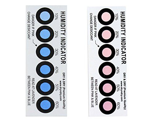 Dry & Dry Premium Vochtigheid Indicator Kaarten 20 Pack (Herbruikbaar) - 10-60% 6 Spot (20 Kaarten)