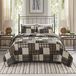 Madison Park Het hele seizoen, ademende sprei beddengoedset, bijpassende shams, polyester, zwart/bruin, full/queen (90 x 90 inch)
