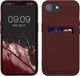 kwmobile telefoonhoesje geschikt voor Apple iPhone 17e / iPhone 16e - Hoesje met pasjeshouder - TPU case in wijnrood