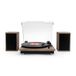 Victrola Montauk – 3-snelheden snaaraangedreven platenspeler met stereo Bluetooth-luidsprekers, RCA- & hoofdtelefoonaansluiting, afneembare stofkap, landelijke walnootafwerking
